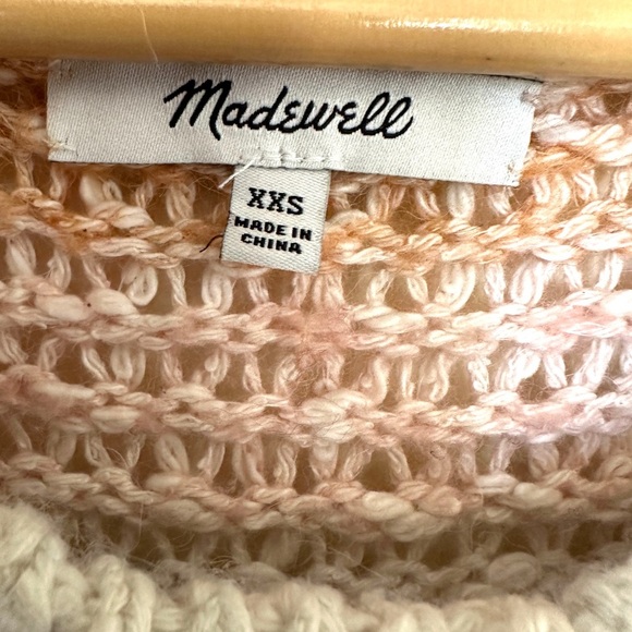 Madewell Baez Women's Knit Sweater | Pullover | Sz XXS | Multicolor | Stripe | - Picture 4 of 8